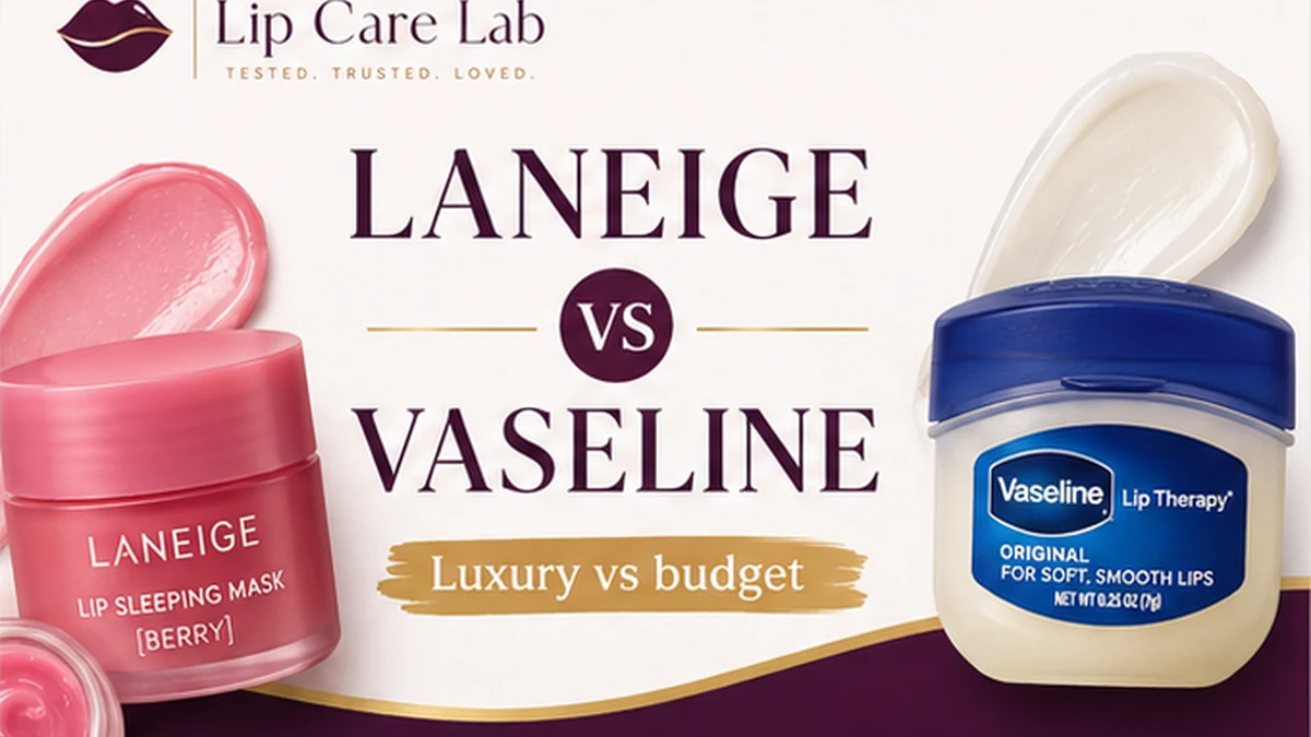 LANEIGE versus Vaseline luxury versus budget lip care article graphic